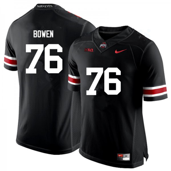 Ohio State Buckeyes #76 Branden Bowen Men Football Jersey Black OSU5897